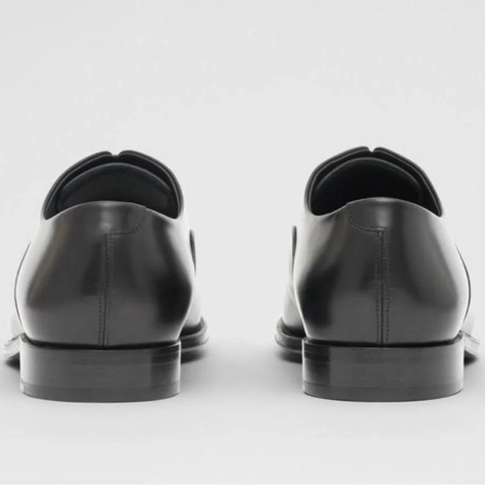 Burberry Sturges Tape Detail Leather Oxford Shoes - Picture 7 of 10